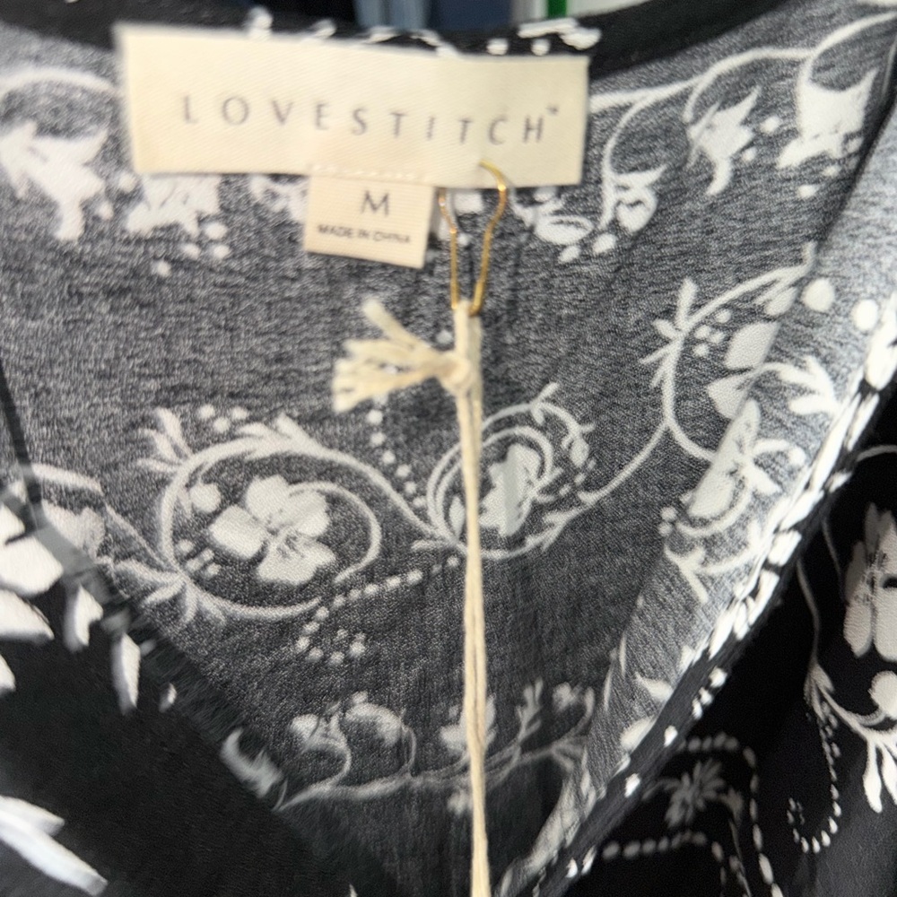 Lovestitch Black and White Floral Maxi Dress - Picture 6 of 6